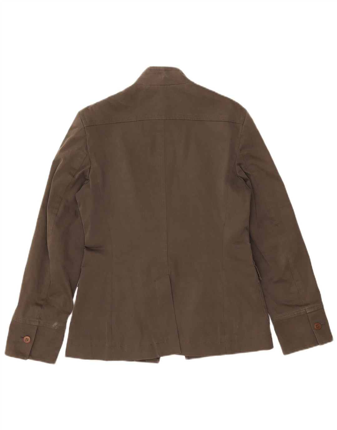 Jaqueta Blazer Feminina Marella Reino Unido 10 Pequeno Algodão Marrom