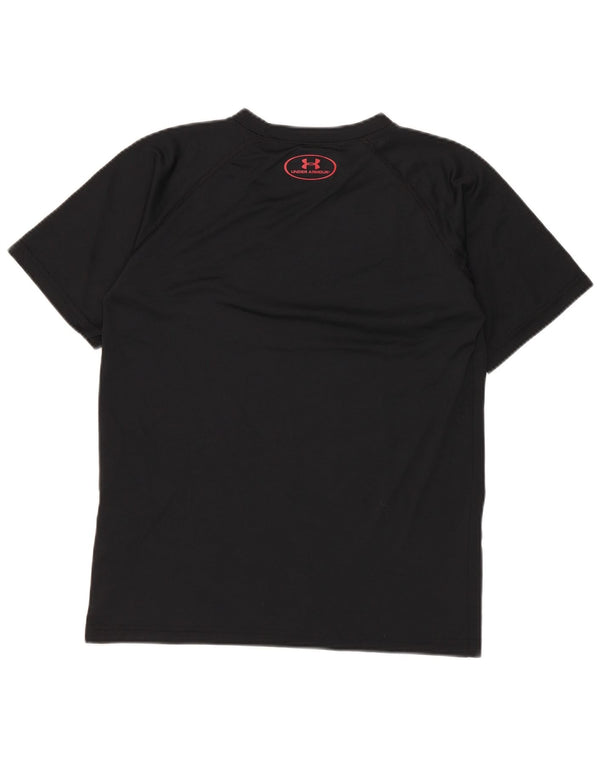 Camiseta gráfica Under Armour Boys Heat Gear Top 9-10 anos médio preto