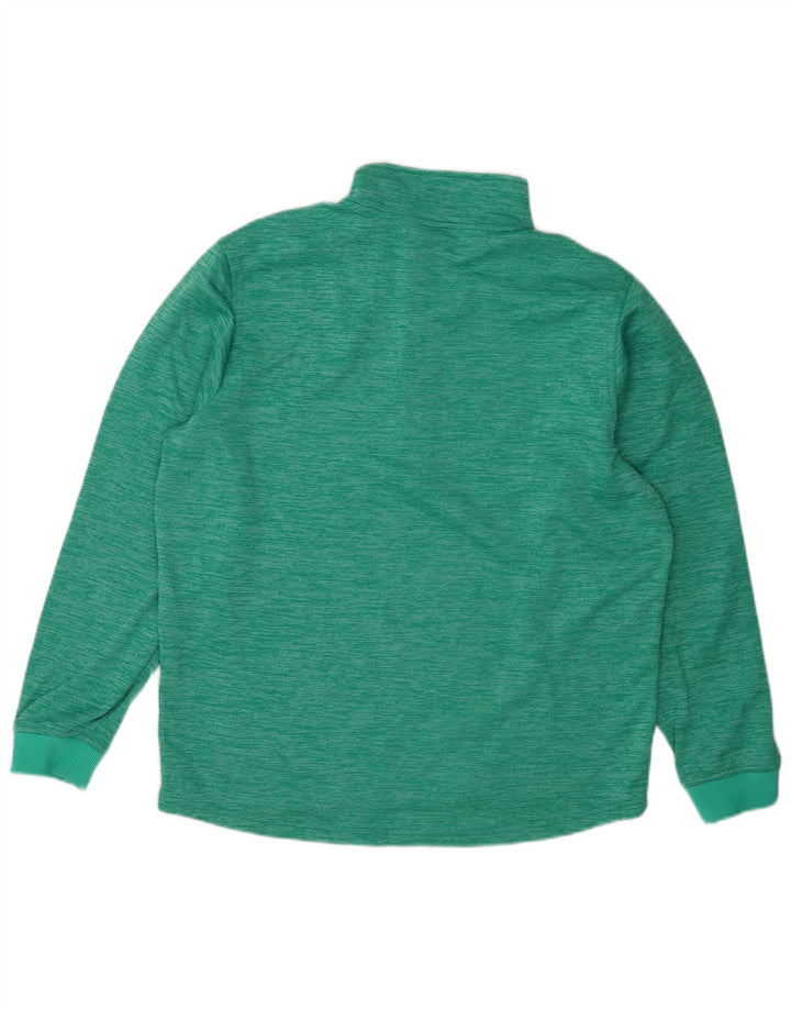 Suéter masculino Under Armour com zíper e gola grande turquesa salpicado