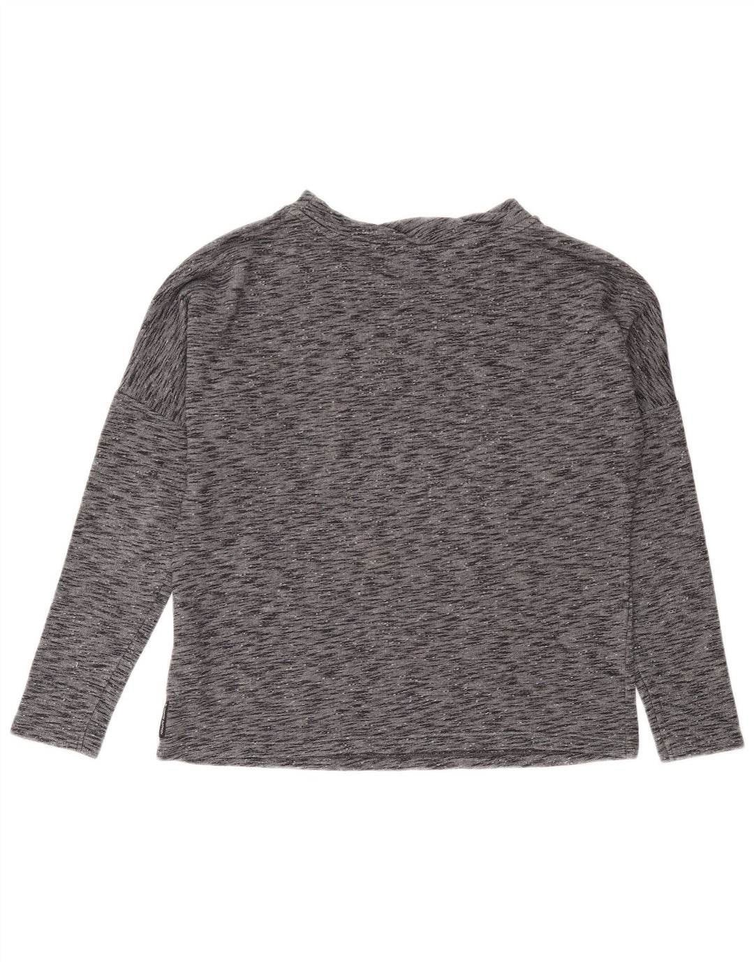 Top gráfico feminino Armani Jeans manga comprida IT 42 cinza médio manchado