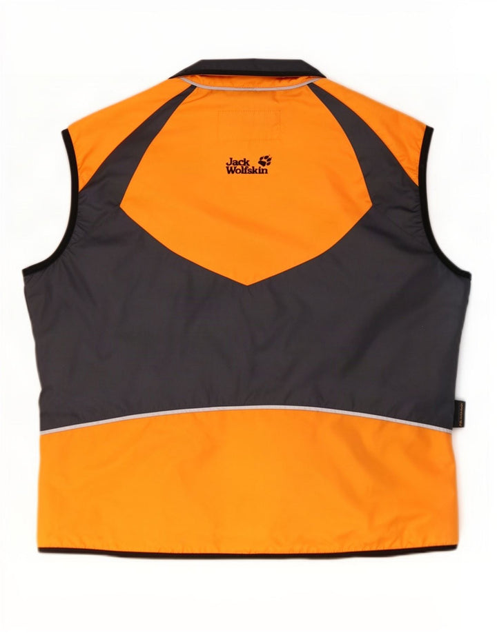 Jack Wolfskin Mens Gilet UK 40 Grande Laranja Colourblock Poliéster