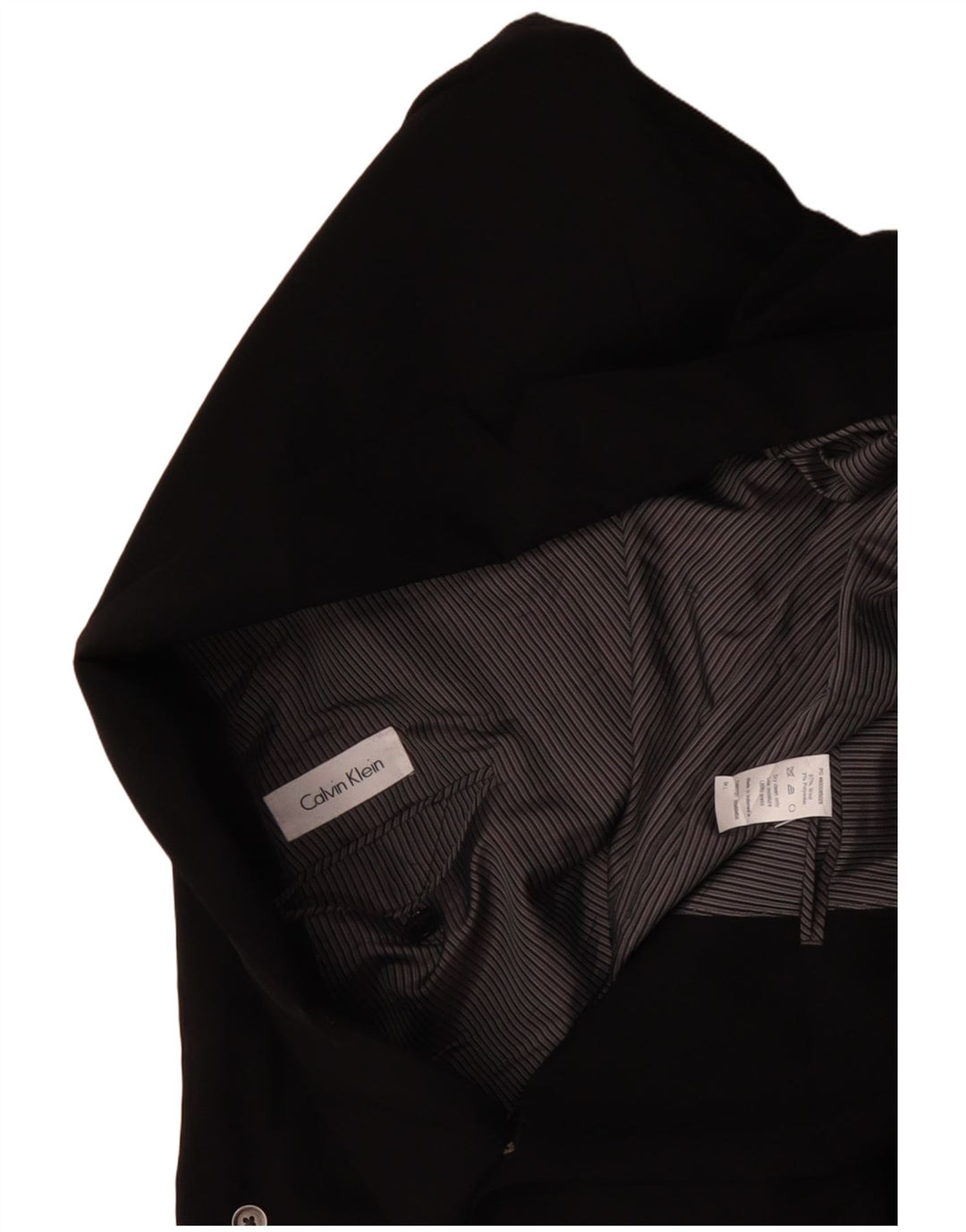CALVIN KLEIN Jaqueta blazer masculina de 2 botões IT 54 2XL lã preta