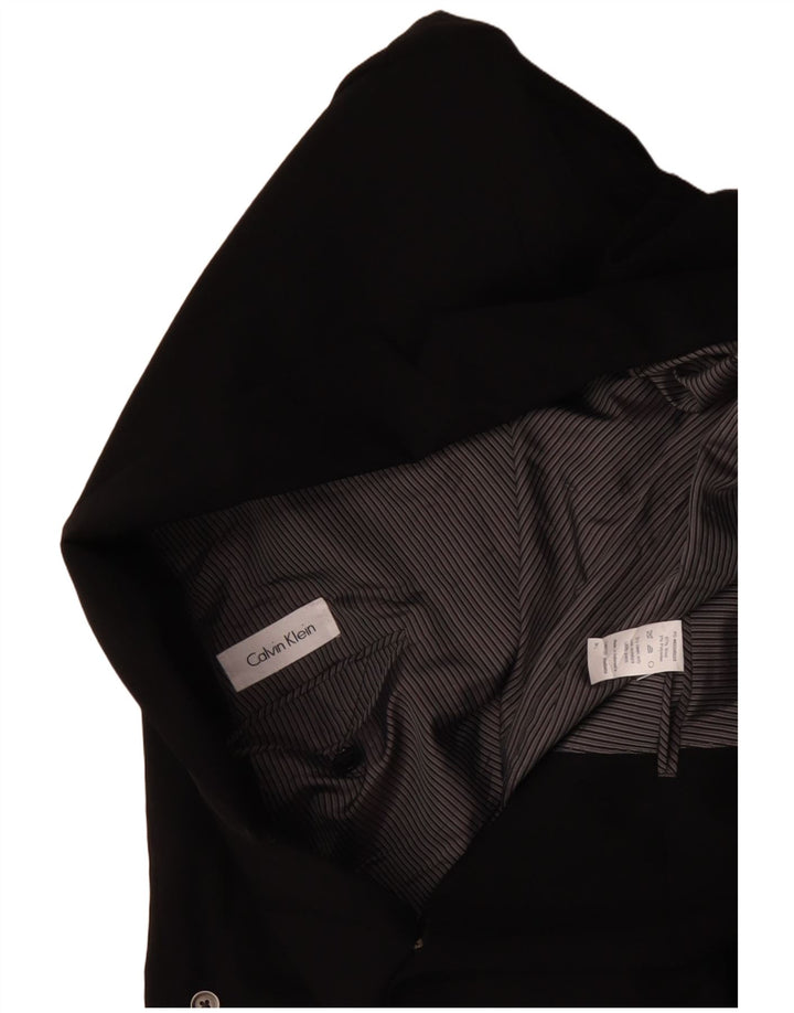 CALVIN KLEIN Jaqueta blazer masculina de 2 botões IT 54 2XL lã preta