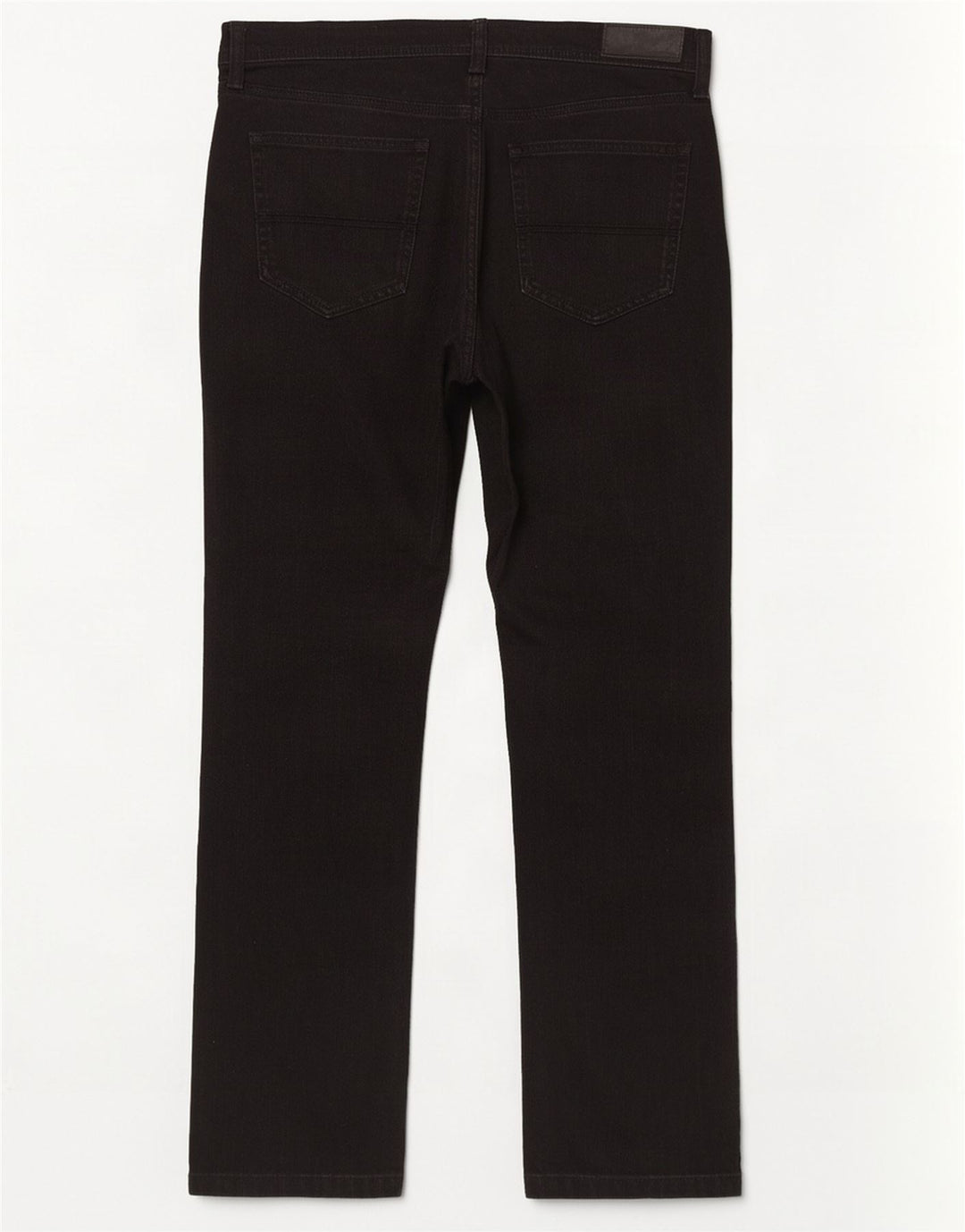 Calça jeans reta regular masculina Marks & Spencer W36 L31 algodão preto