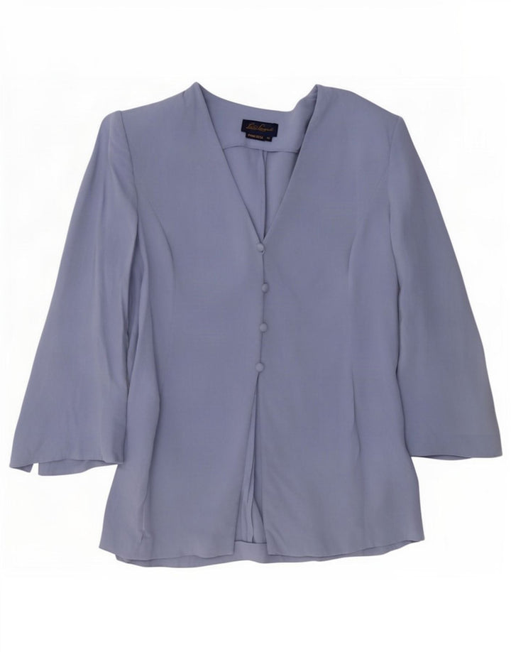 Luisa Spagnoli Cardigan Feminino Top UK 14 Seda Azul Médio