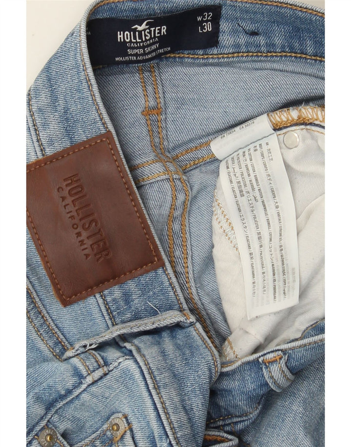 Calça jeans masculina super skinny HOLLISTER W32 L30 algodão azul