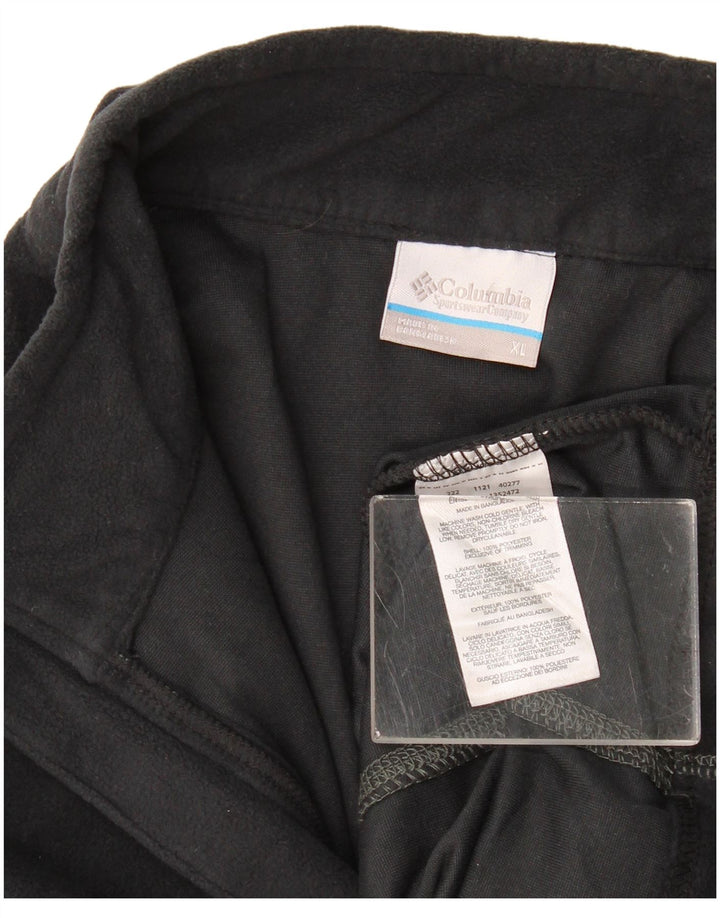 Suéter de lã Columbia masculino com zíper e gola XL preto poliéster