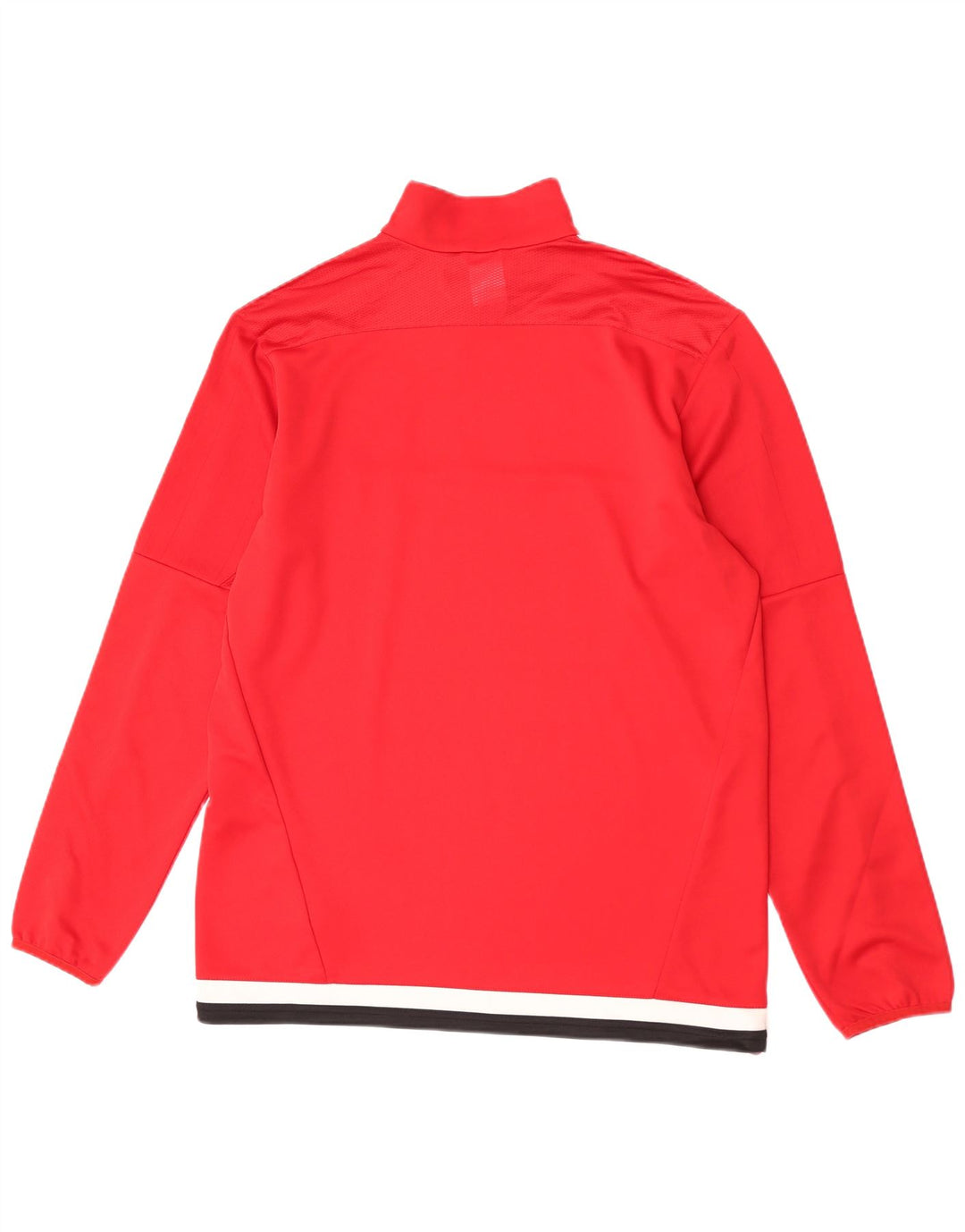 Adidas Mens Climacool Zip Neck Pulôver Treino Top Grande Bloco Colorido Vermelho