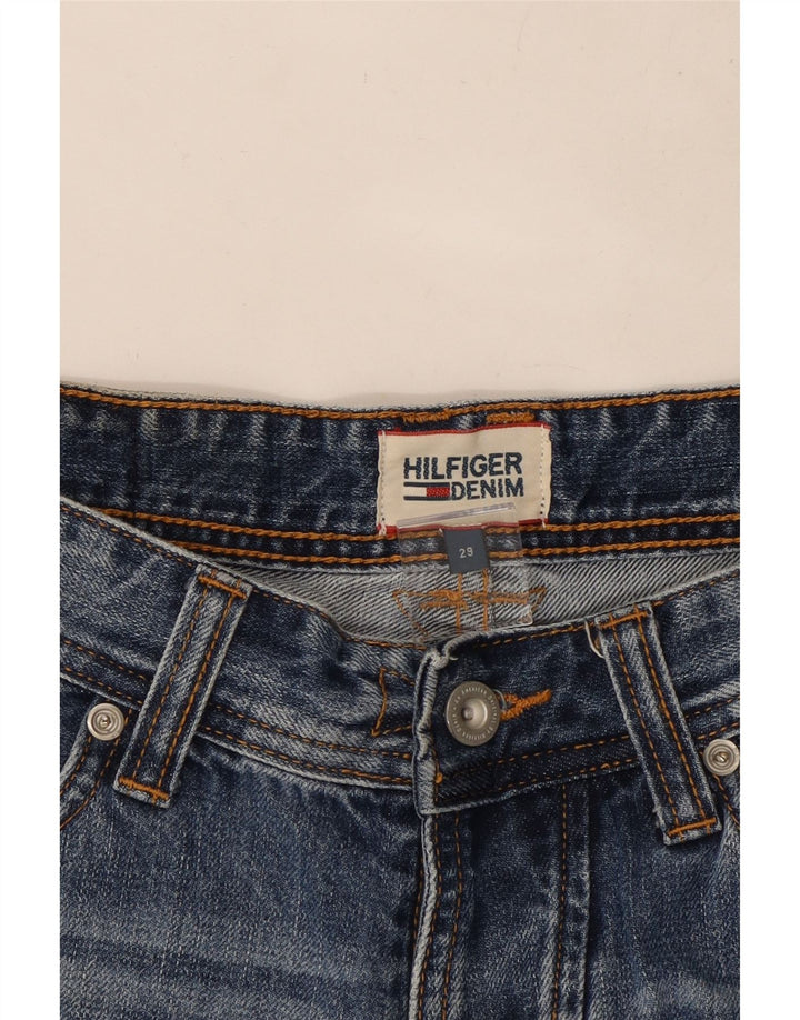 Shorts jeans masculino Tommy Hilfiger W29 pequeno algodão azul