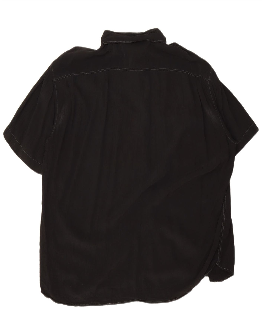 Cacharel Camisa masculina alta de manga curta XL preta