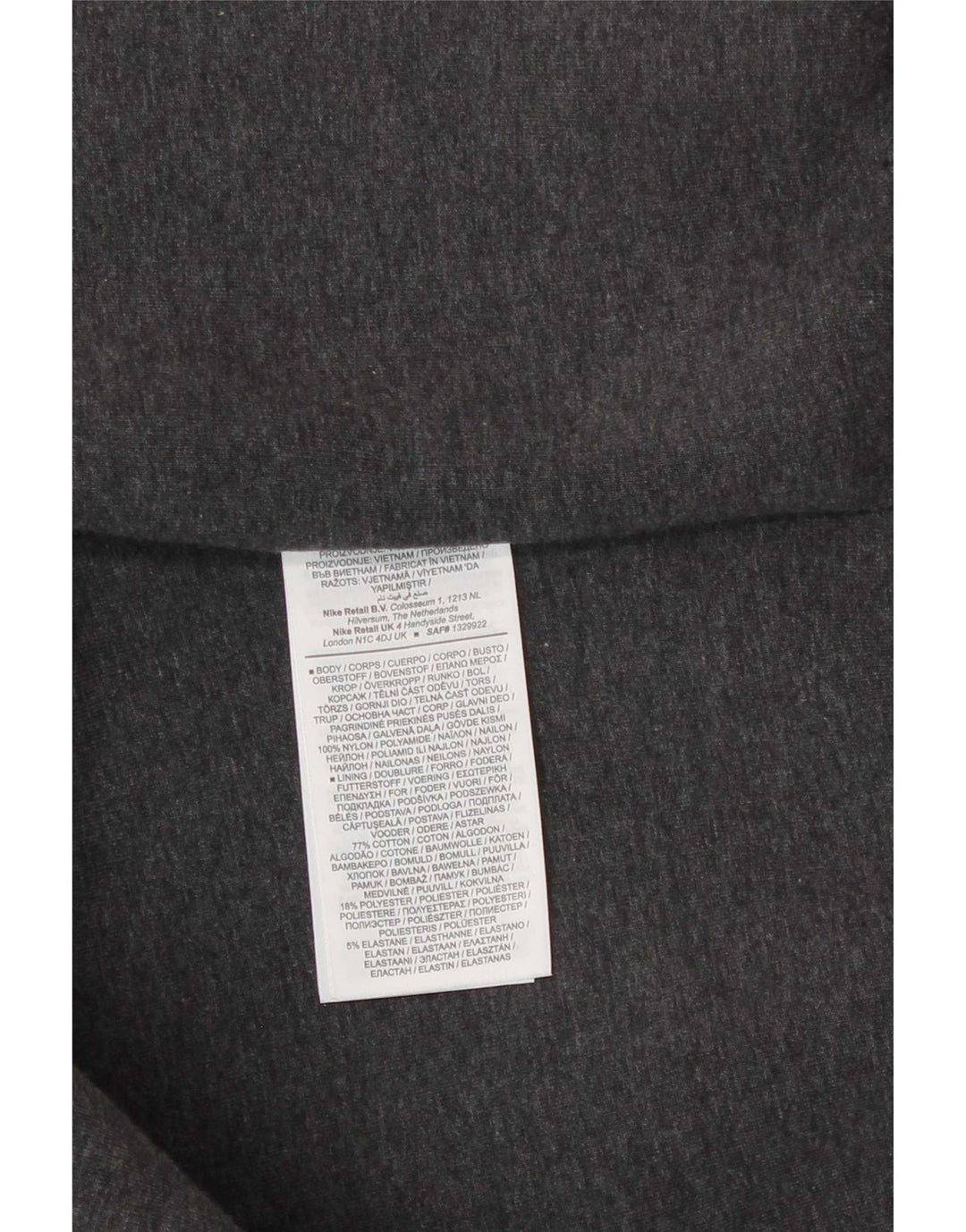 Colete acolchoado masculino Nike UK 38 médio preto nylon