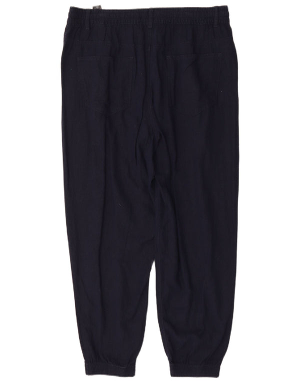 Calça casual feminina Marks & Spencer UK 16 grande W32 L27 azul marinho