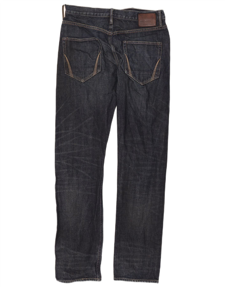 All Saints Mens Jeans Slim W32 L33 Azul Marinho Algodão