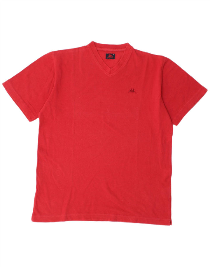 Camiseta masculina Kappa Top pequeno algodão vermelho