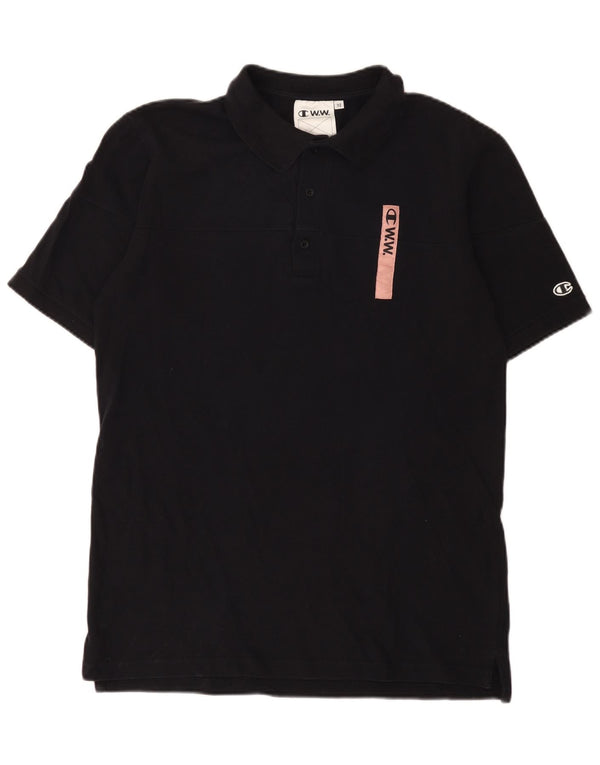 Camisa polo masculina Champion médio algodão azul marinho