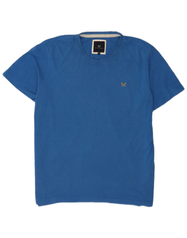 Camiseta masculina de manga curta Crew Clothing Top XL algodão azul