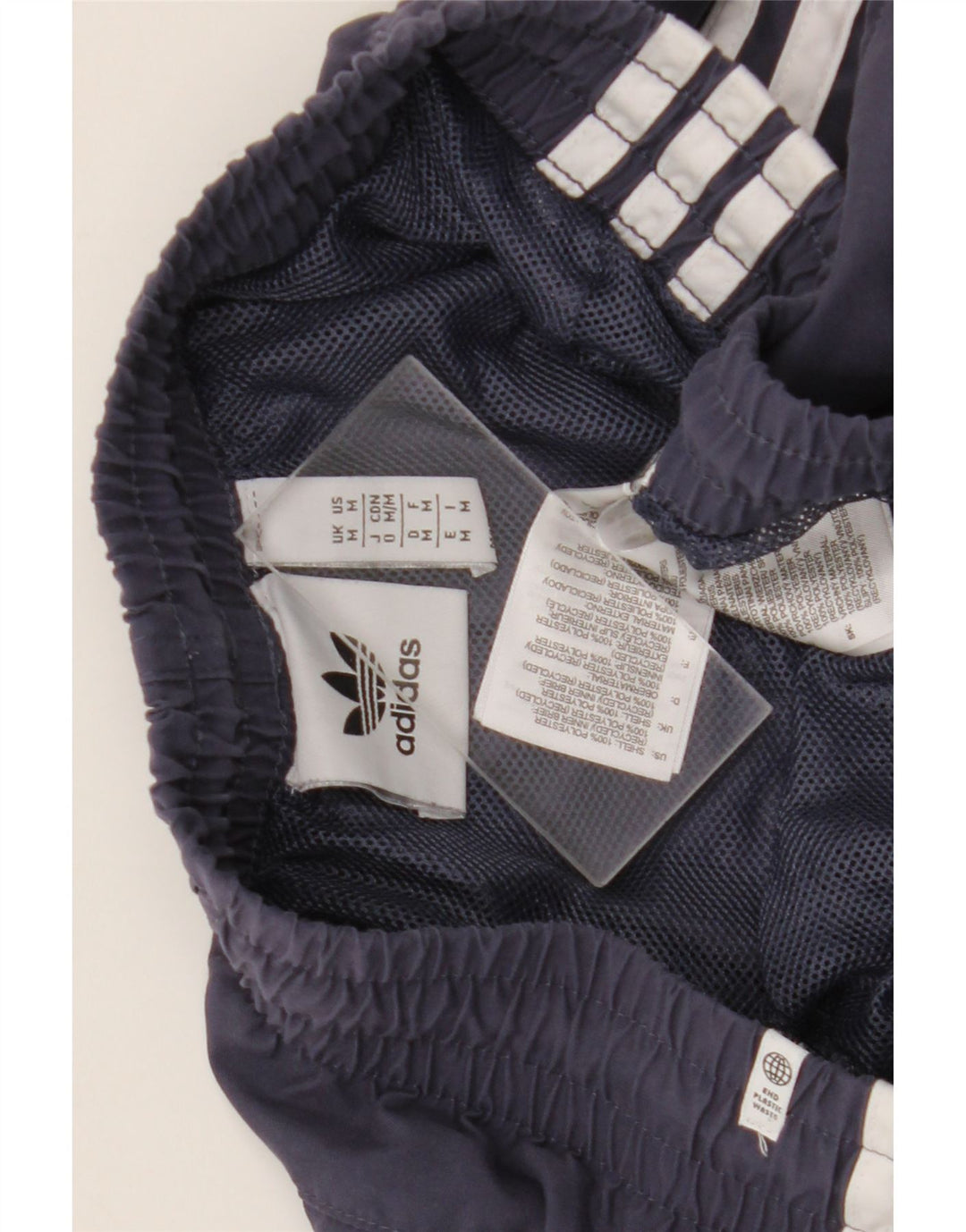 Shorts de natação masculino Adidas médio azul marinho poliéster