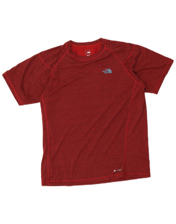 Camiseta masculina The North Face poliéster manchado vermelho médio