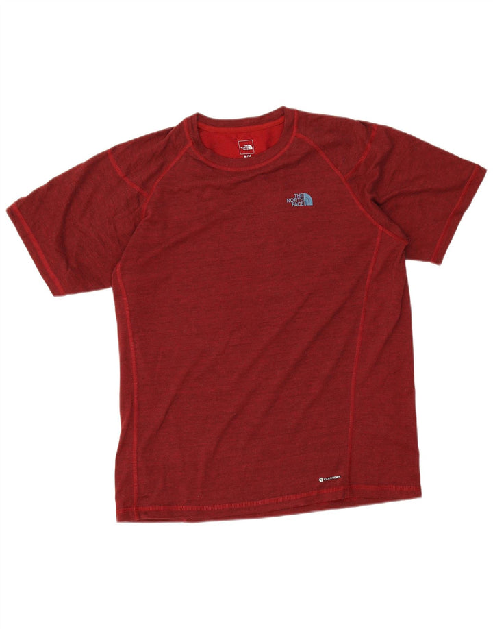 Camiseta masculina The North Face poliéster manchado vermelho médio