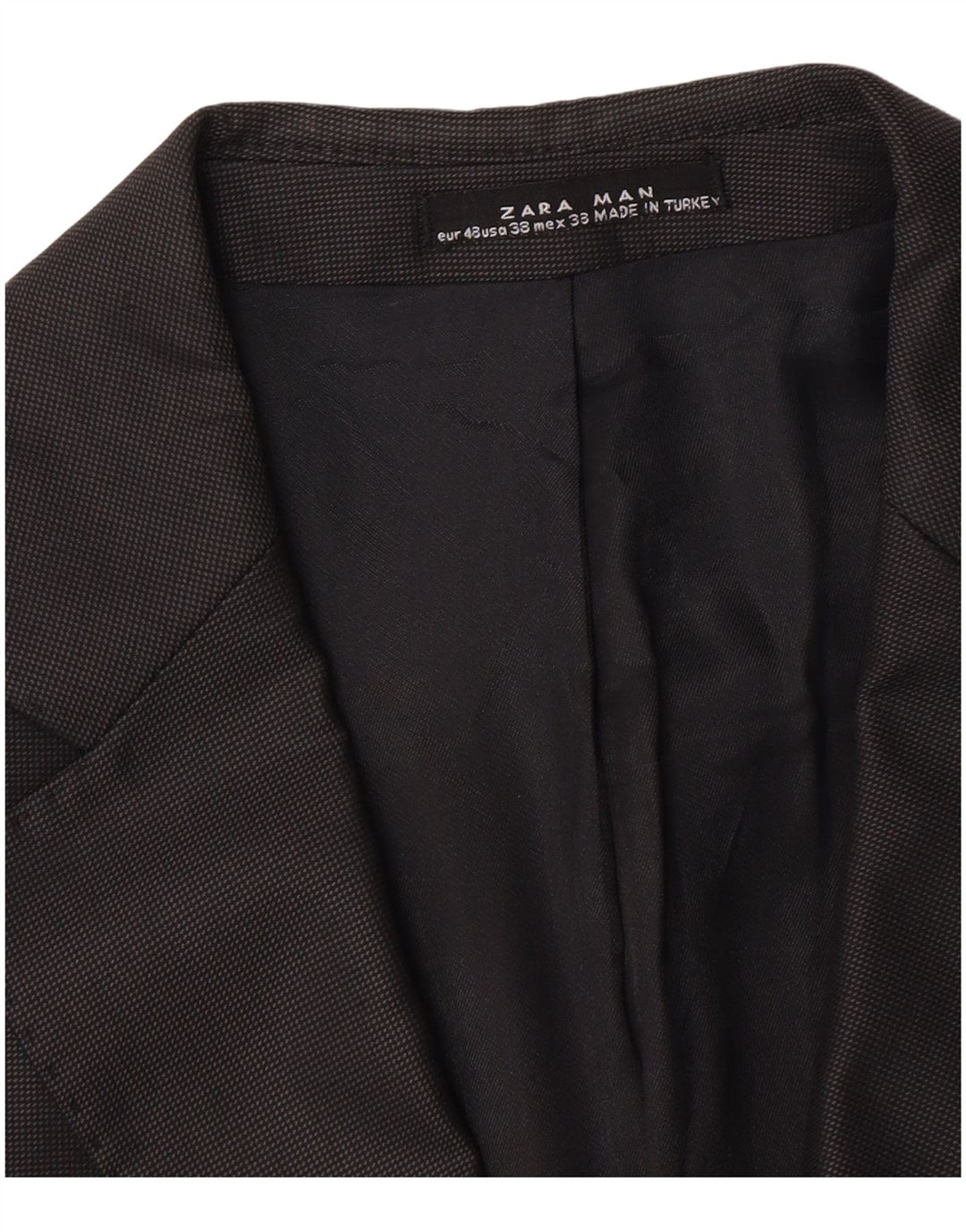 Jaqueta blazer masculina Zara com 2 botões EU 48 médio preto