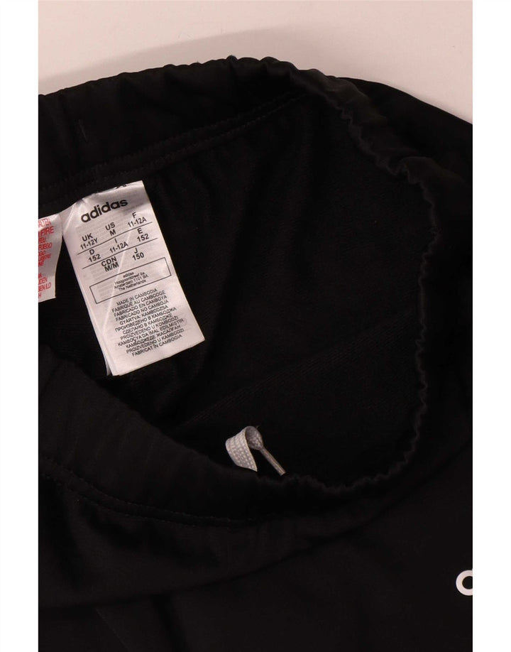 Adidas meninos calças de treino joggers 11-12 anos preto poliéster