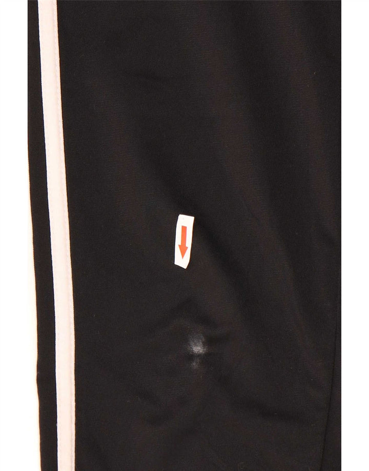 Calça de treino feminina Adidas UK 8/10 pequena poliéster preto