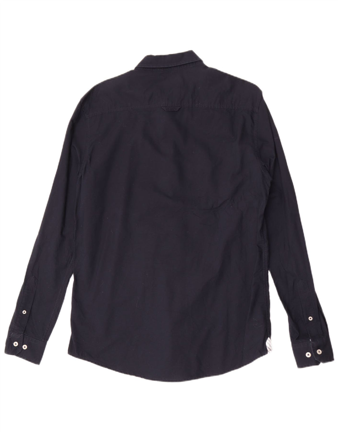 Crew Clothing Mens Camisa Slim Fit Médio Algodão Azul Marinho