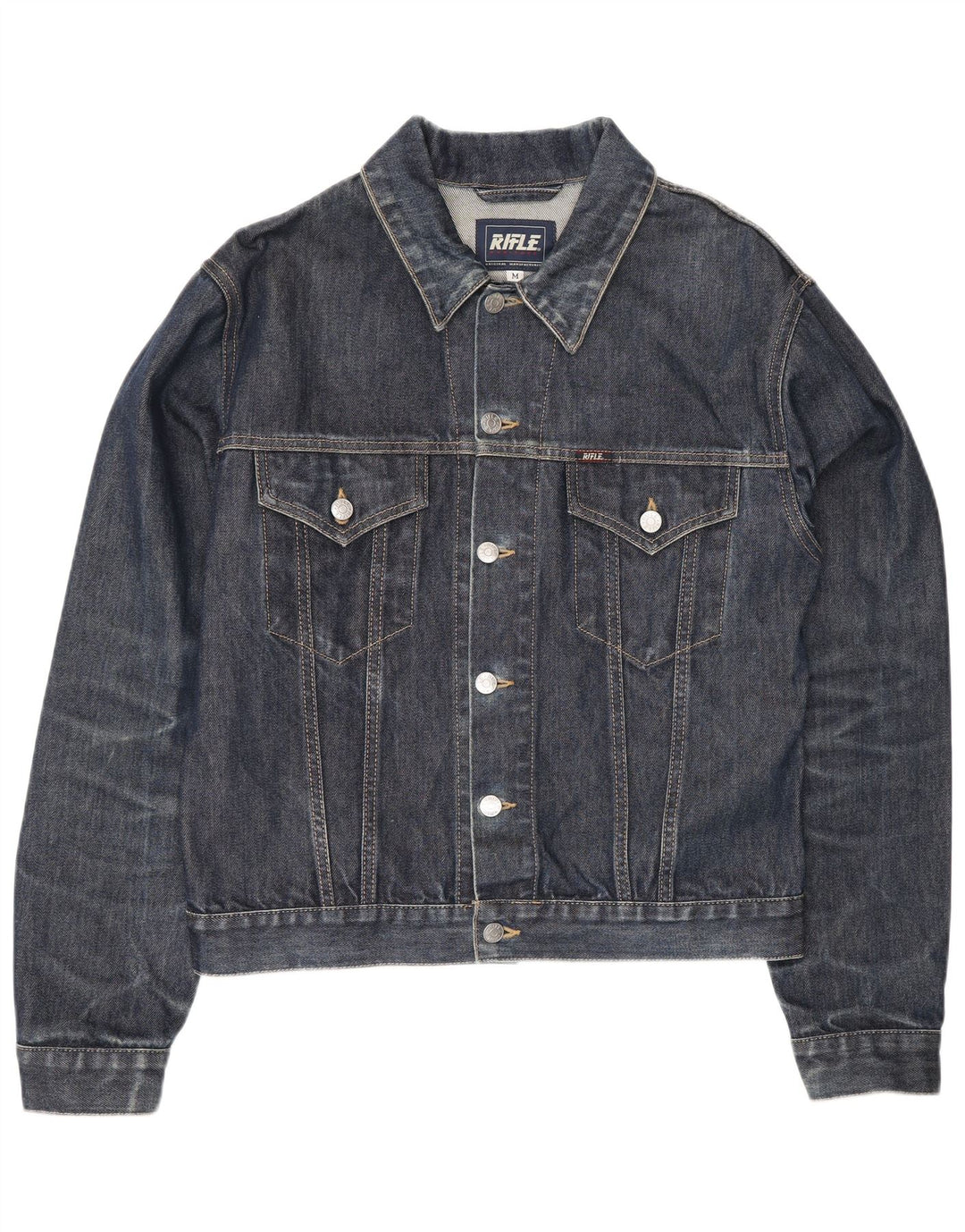 Jaqueta jeans masculina Rifle UK 38 algodão azul marinho médio