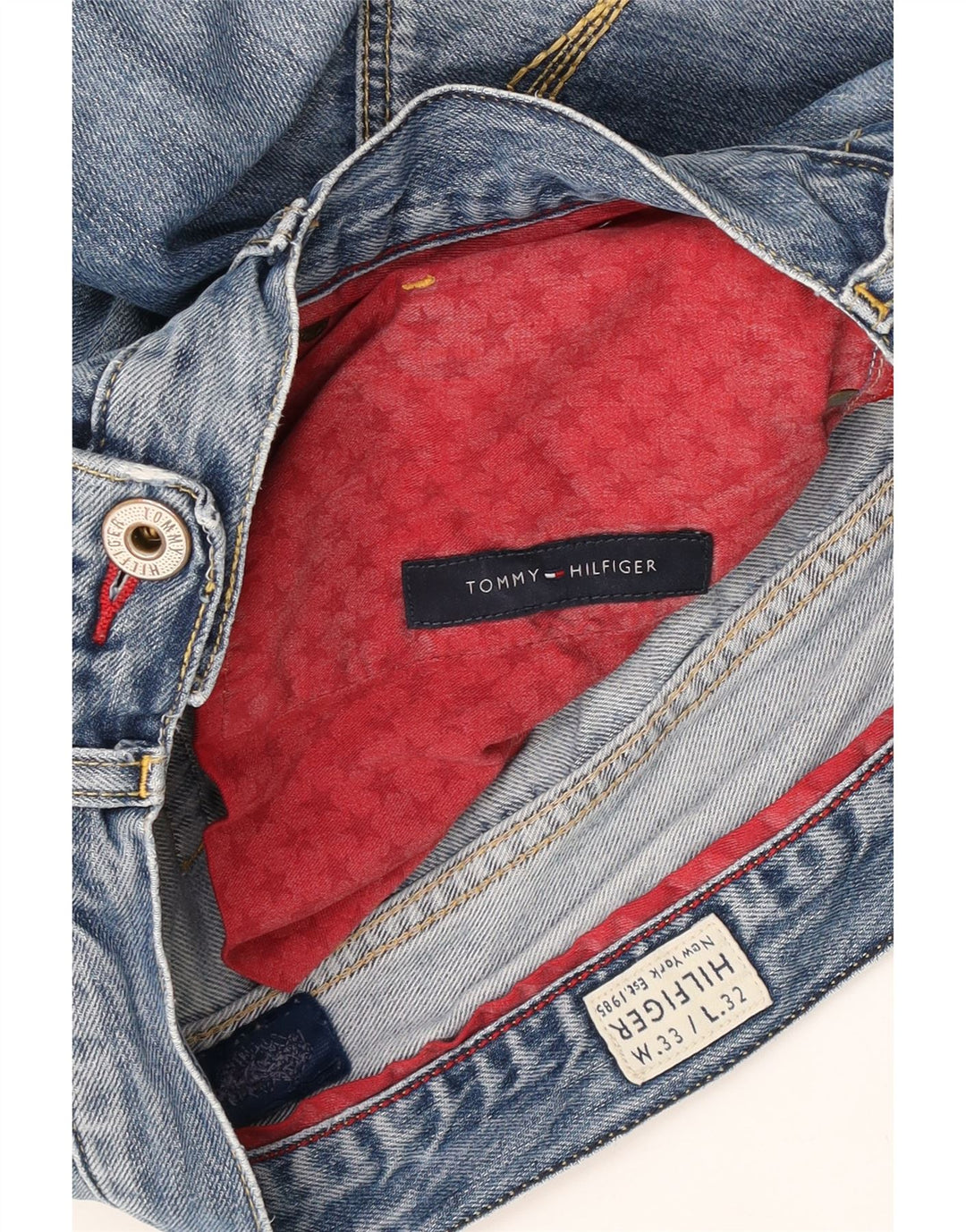 Jeans retos masculinos Tommy Hilfiger W33 L32 azul