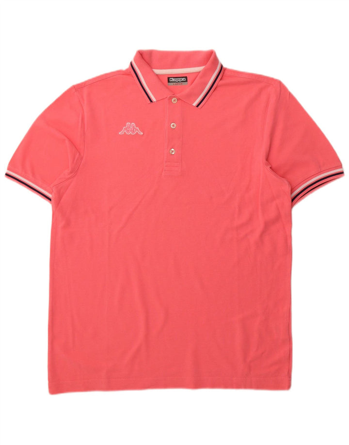 Camisa polo masculina KAPPA grande algodão rosa