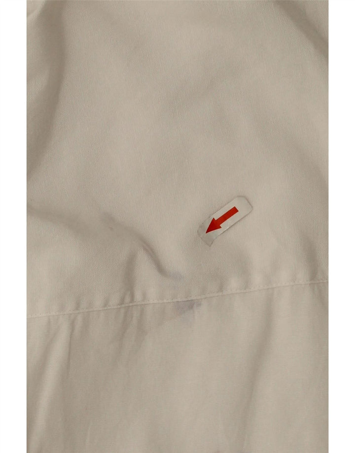 Camisa oversized feminina Zara UK 14 algodão branco médio