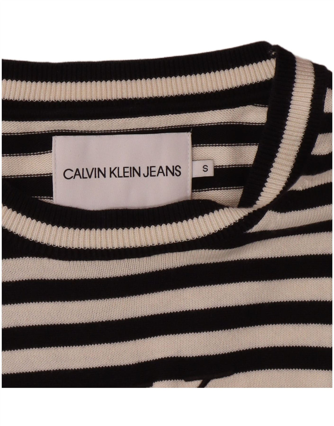 Suéter feminino Calvin Klein com gola canoa UK 10 pequeno preto clássico