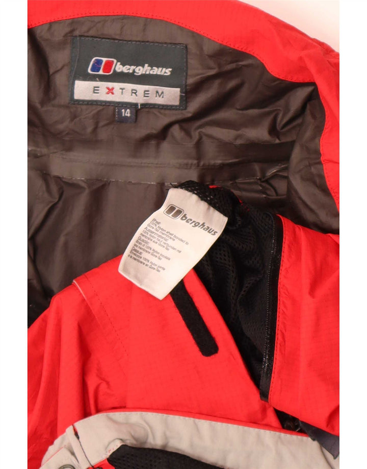 Jaqueta de chuva com capuz para meninos Berghaus 13-14 anos vermelho nylon