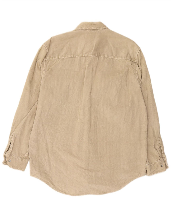 Camisa masculina de veludo cotelê TIMBERLAND médio algodão bege