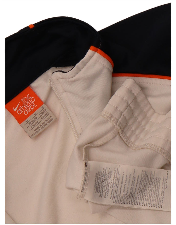 Nike Mens Tracksuit Top Jacket UK 38/40 Médio Branco Colorblock Poliéster