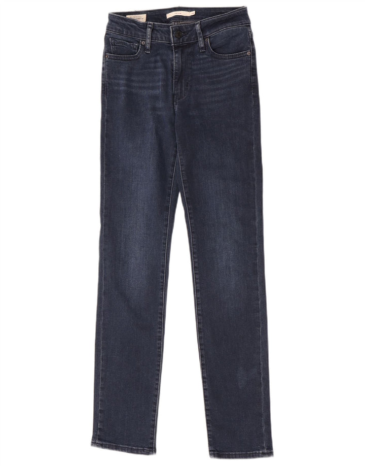 Calça jeans feminina Levi's 712 Slim W26 L30 azul marinho algodão