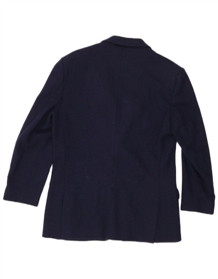 Jaqueta blazer masculina Brooksfield manga 3/4 2 botões IT 44 XS azul marinho lã
