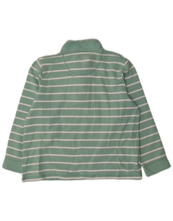Crew Clothing moletom feminino com zíper e gola alta UK 18 XL listrado verde