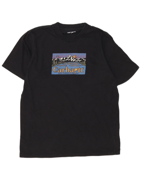 Camiseta gráfica masculina Carhartt grande algodão preto