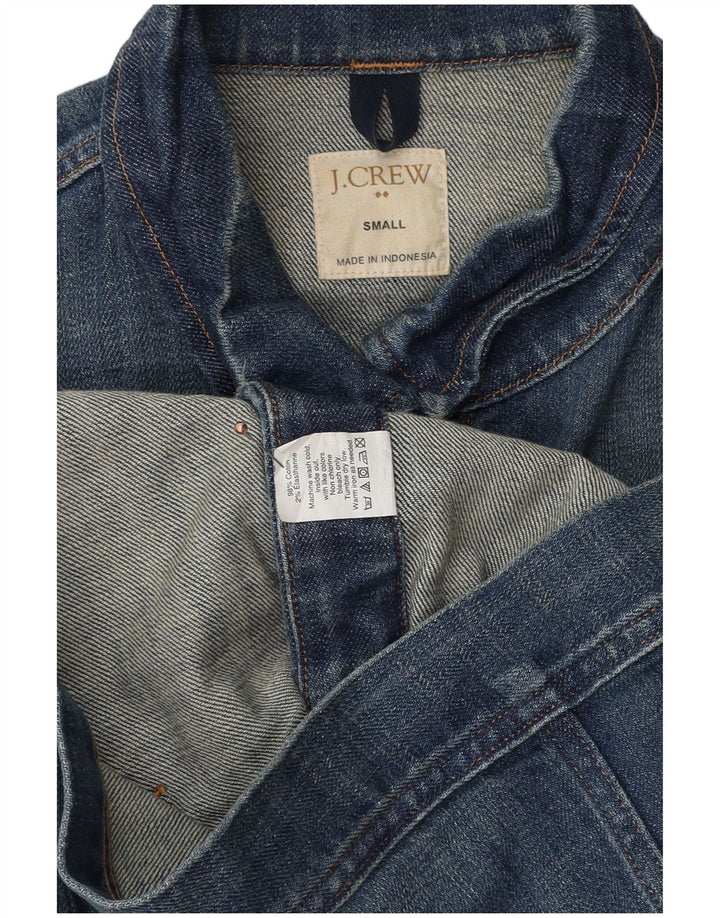 Jaqueta jeans feminina J. CREW UK 10 algodão azul pequeno