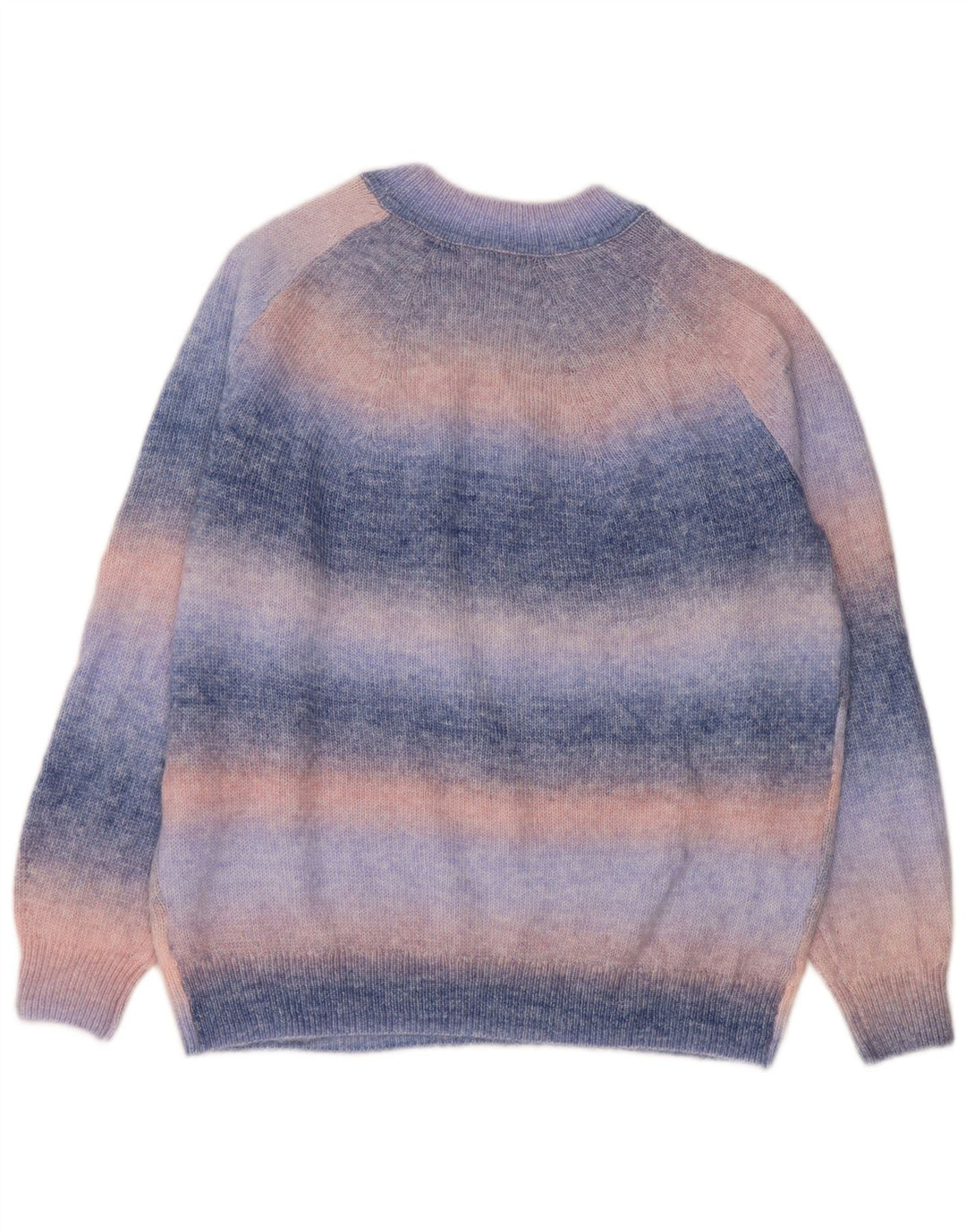Suéter feminino Marks & Spencer com gola redonda e listrado azul médio UK 14
