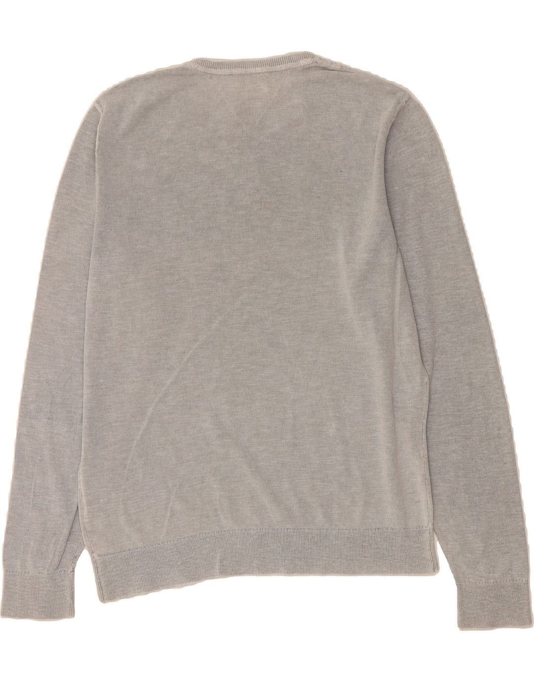TOMMY HILFIGER Mens Crew Neck Jumper Sweater XL Grey Cotton Vintage Tommy Hilfiger and Second-Hand Tommy Hilfiger from Messina Hembry 
