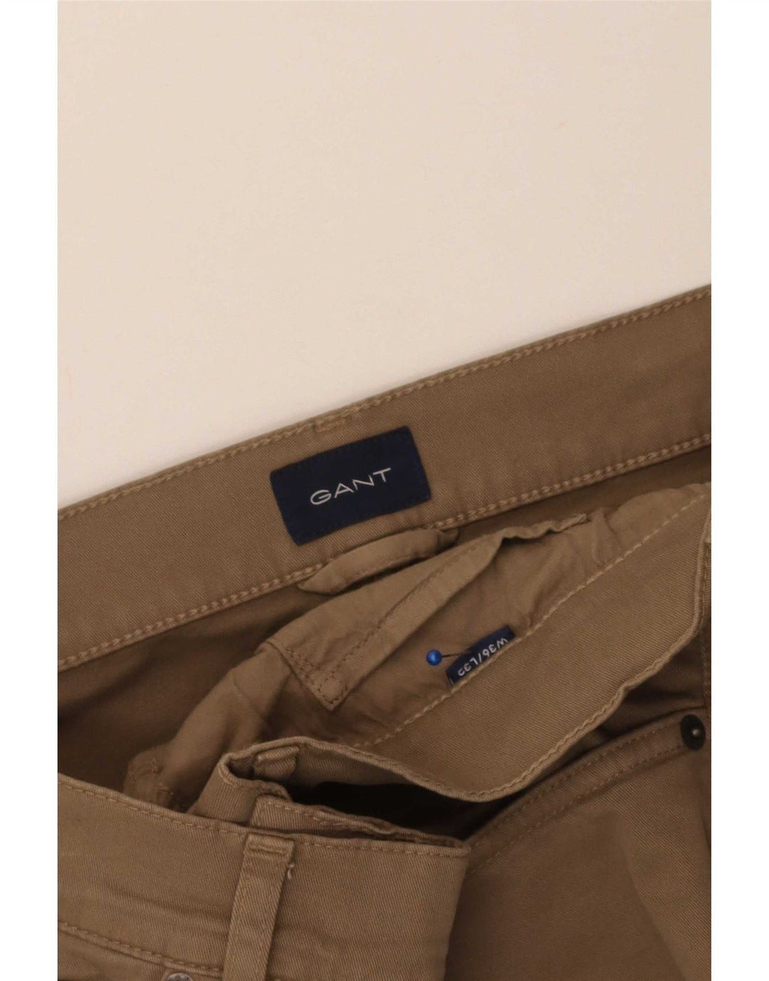 Calça casual reta masculina Gant W36 L32 bege