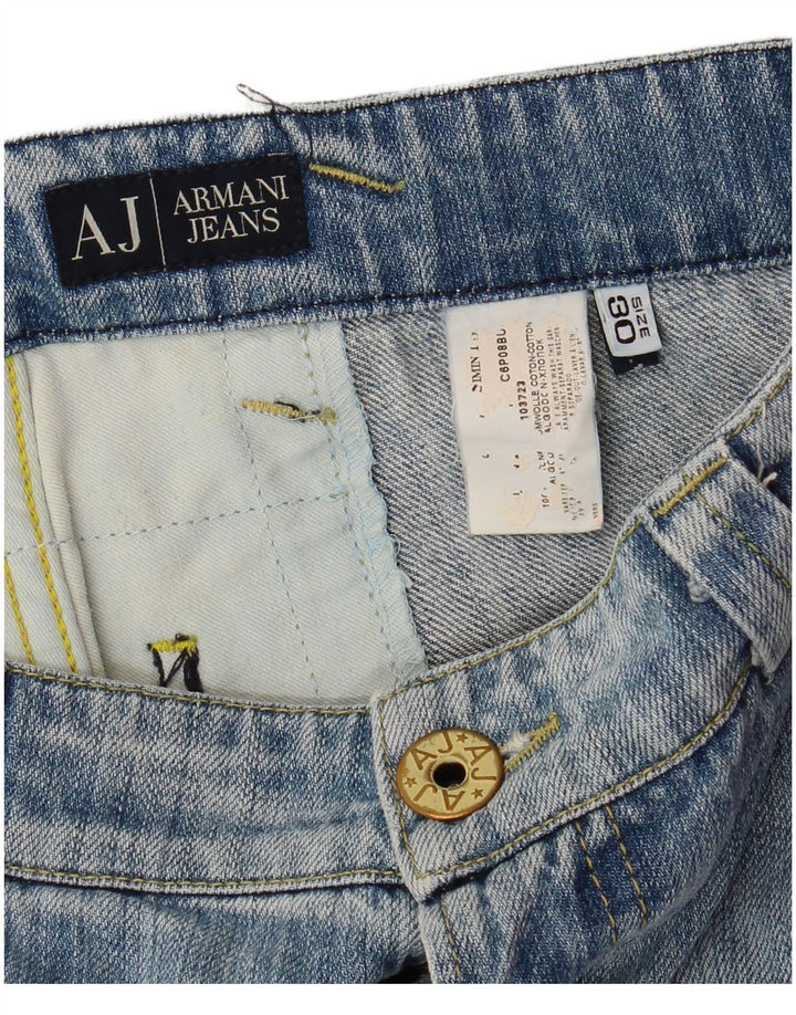 Shorts jeans masculino ARMANI W30 algodão azul médio