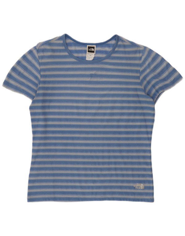 Camiseta feminina The North Face UK 16 grande poliéster listrado azul