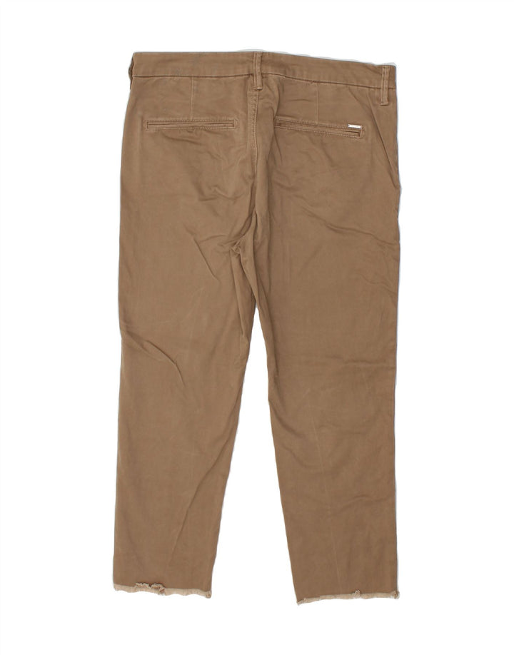REPLAY Womens Slim Cropped Trousers W27 L23  Brown Cotton Vintage Replay and Second-Hand Replay from Messina Hembry 