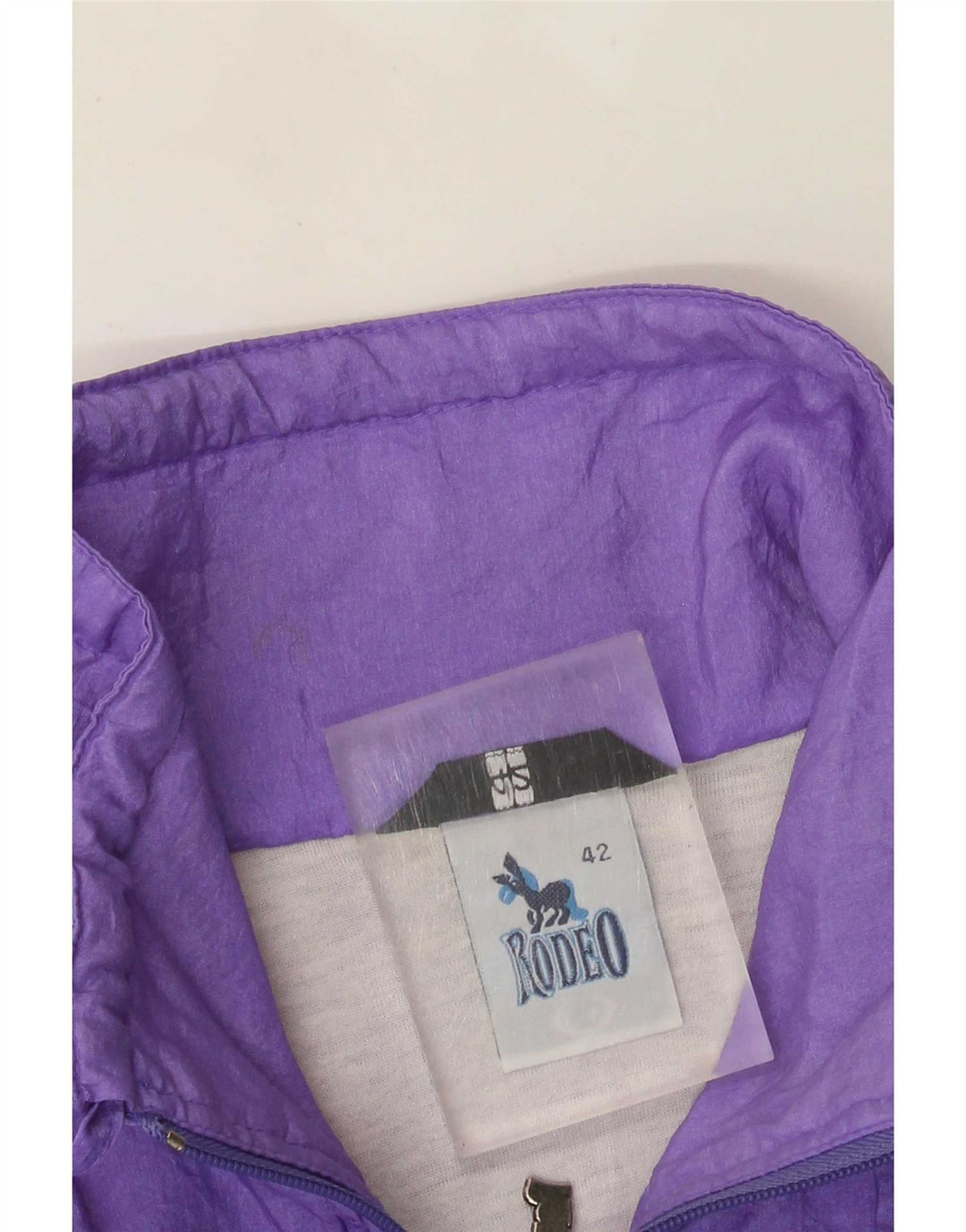 Jaqueta de chuva feminina grande Rodeo EU 42 nylon roxo grande