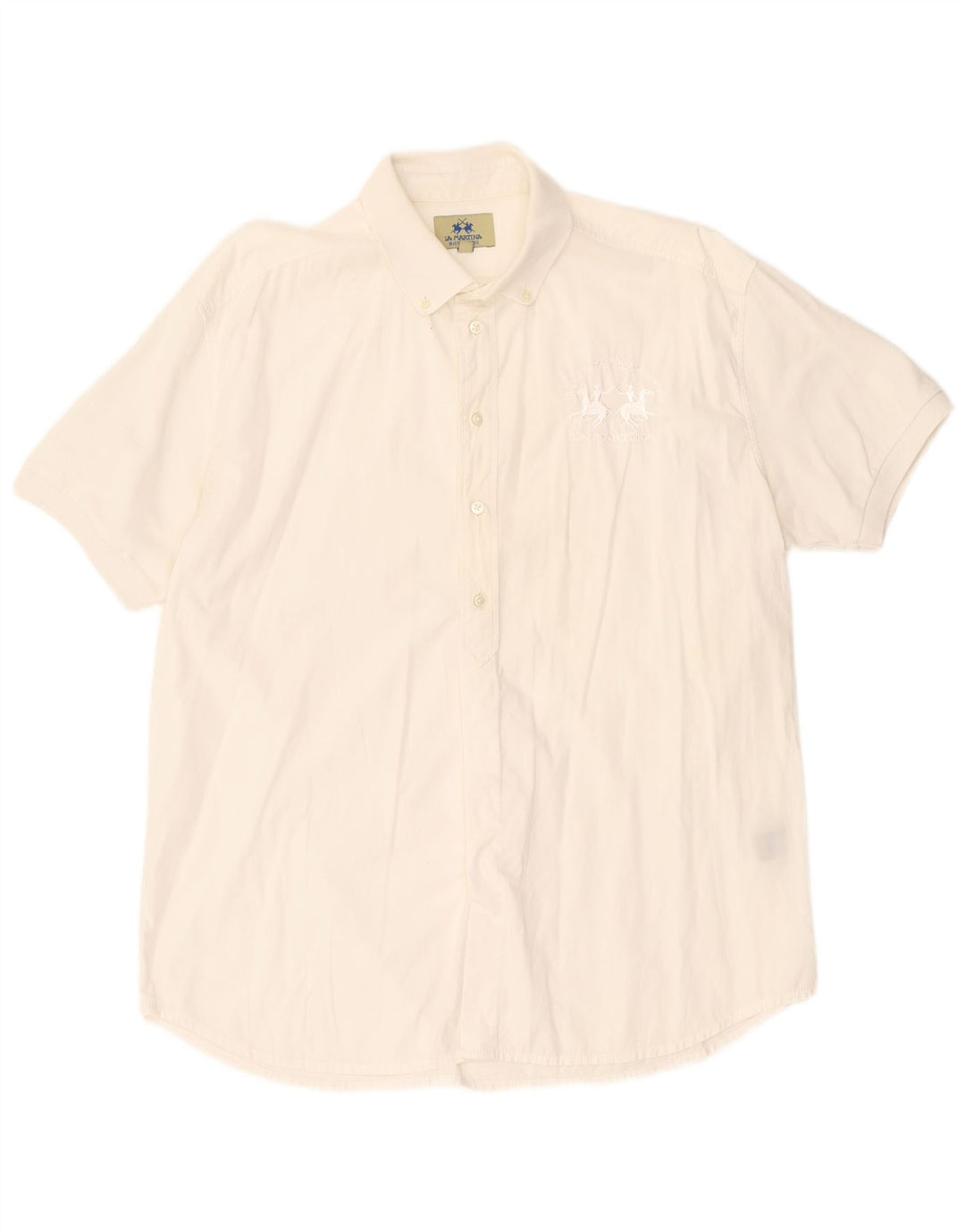 Camisa pulôver masculina de manga curta LA MARTINA Buenos Aires XL branca