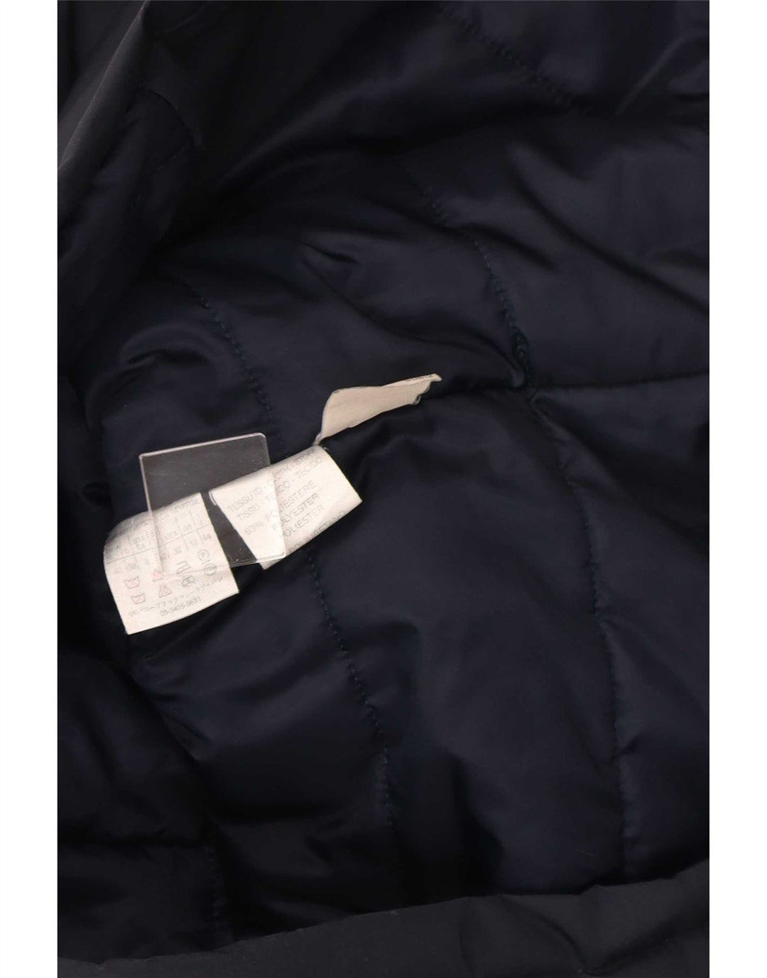 Jaqueta corta-vento feminina Marella com capuz UK 12 poliéster azul marinho médio