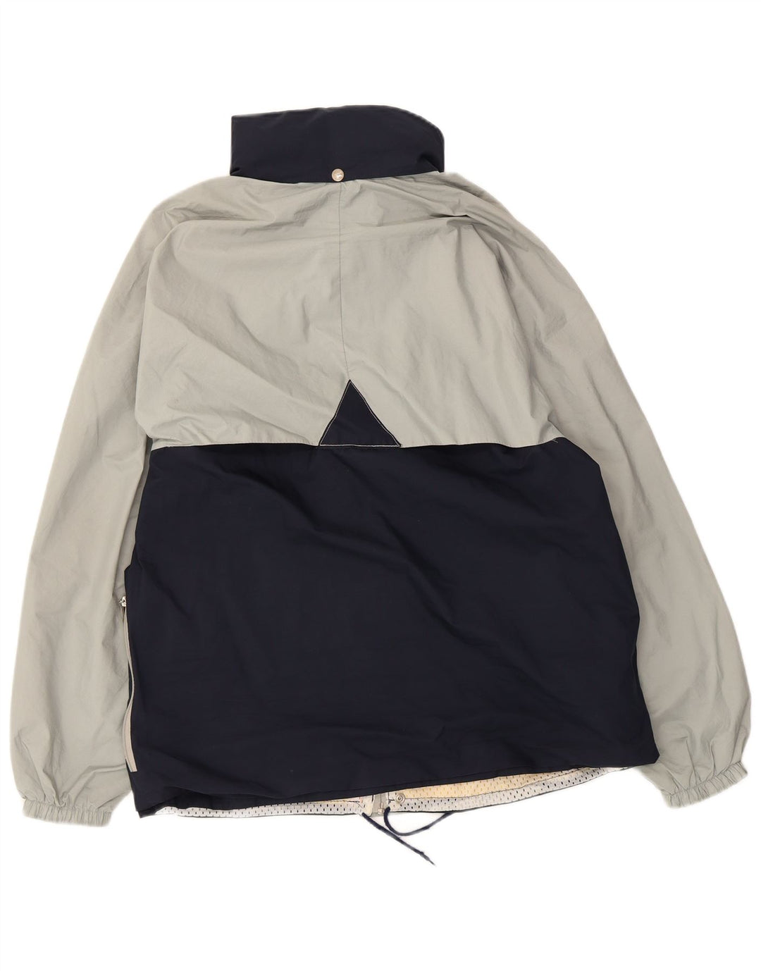 Jaqueta de chuva masculina com capuz K-Way UK 38 poliéster colorblock azul marinho médio